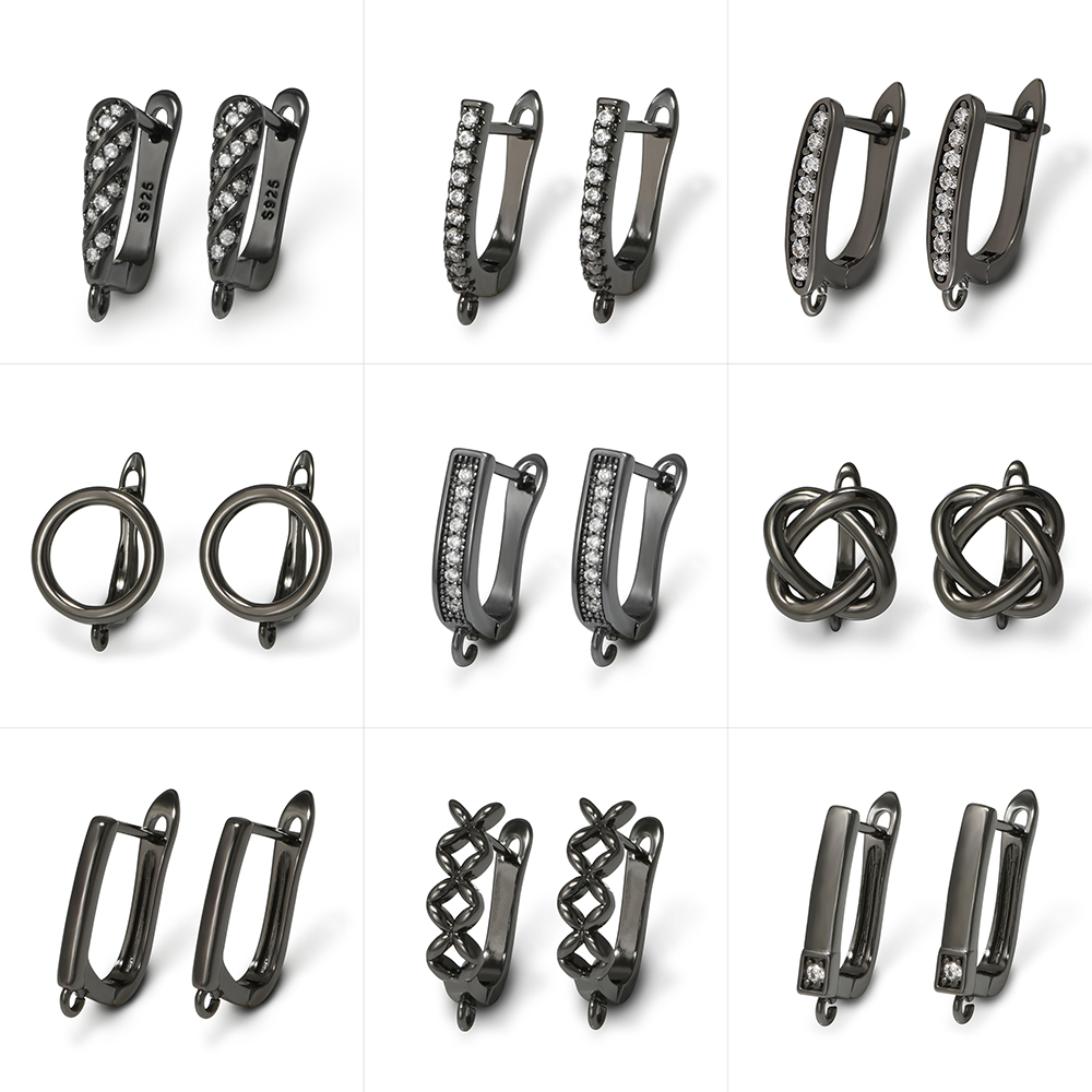 Jewelry Making Brass - YANASI 1 пара черных латунных швенз