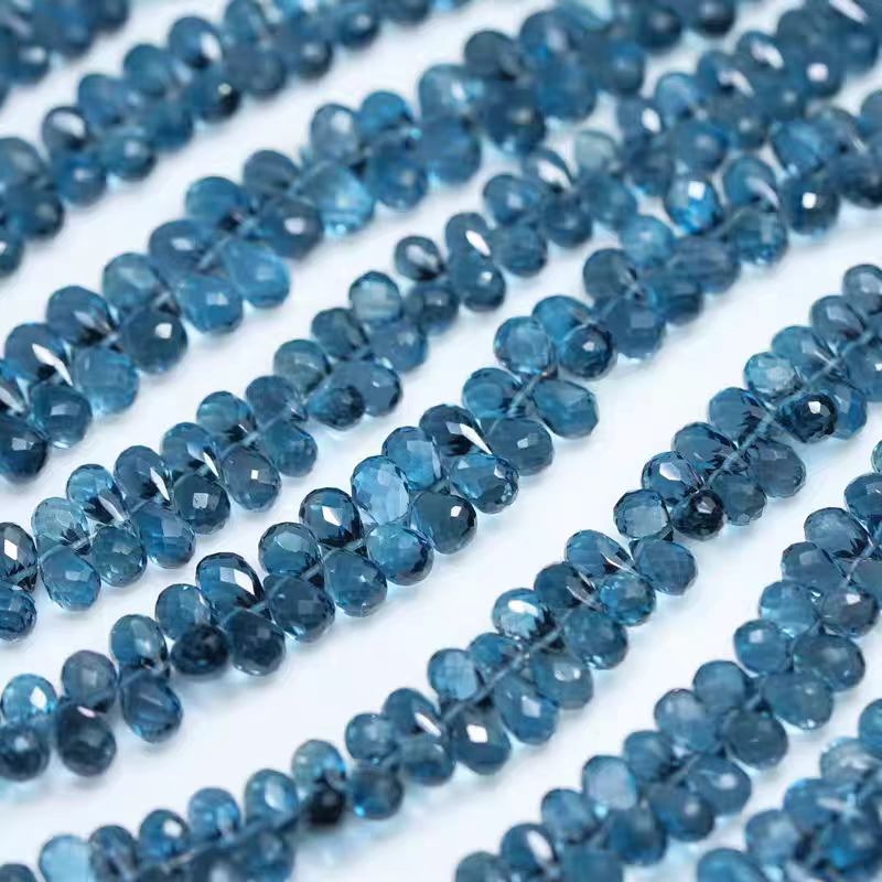 Jewelry Making In London - 6A Лондонские синие топазы, граненые 5-7