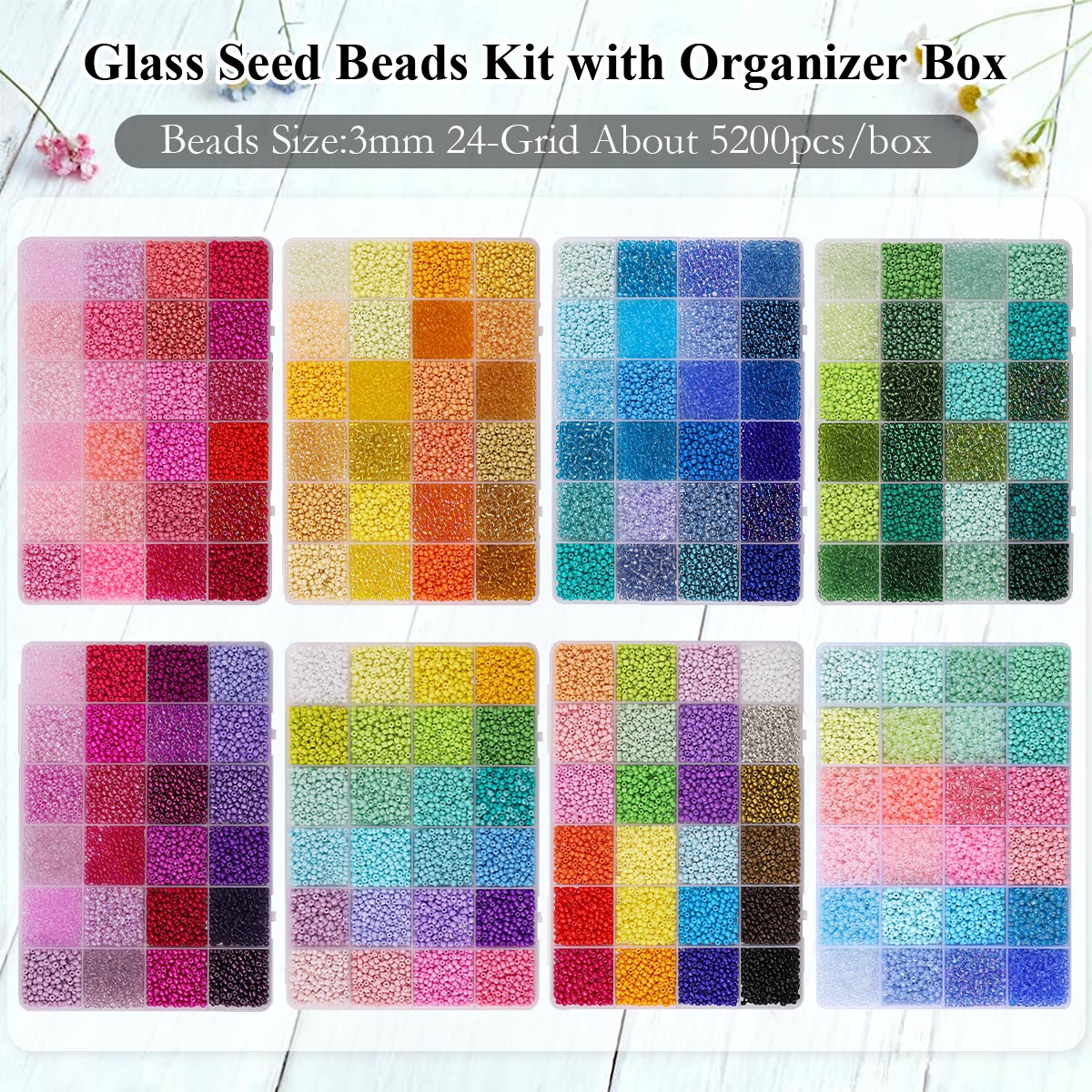 Набор из 5200 стеклянных бисер – обзор и цена Bead Organizer Tray